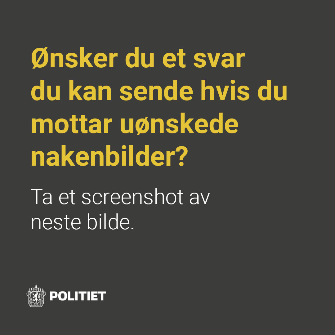 Ønsker du respons mot uønskede nakenbilder?